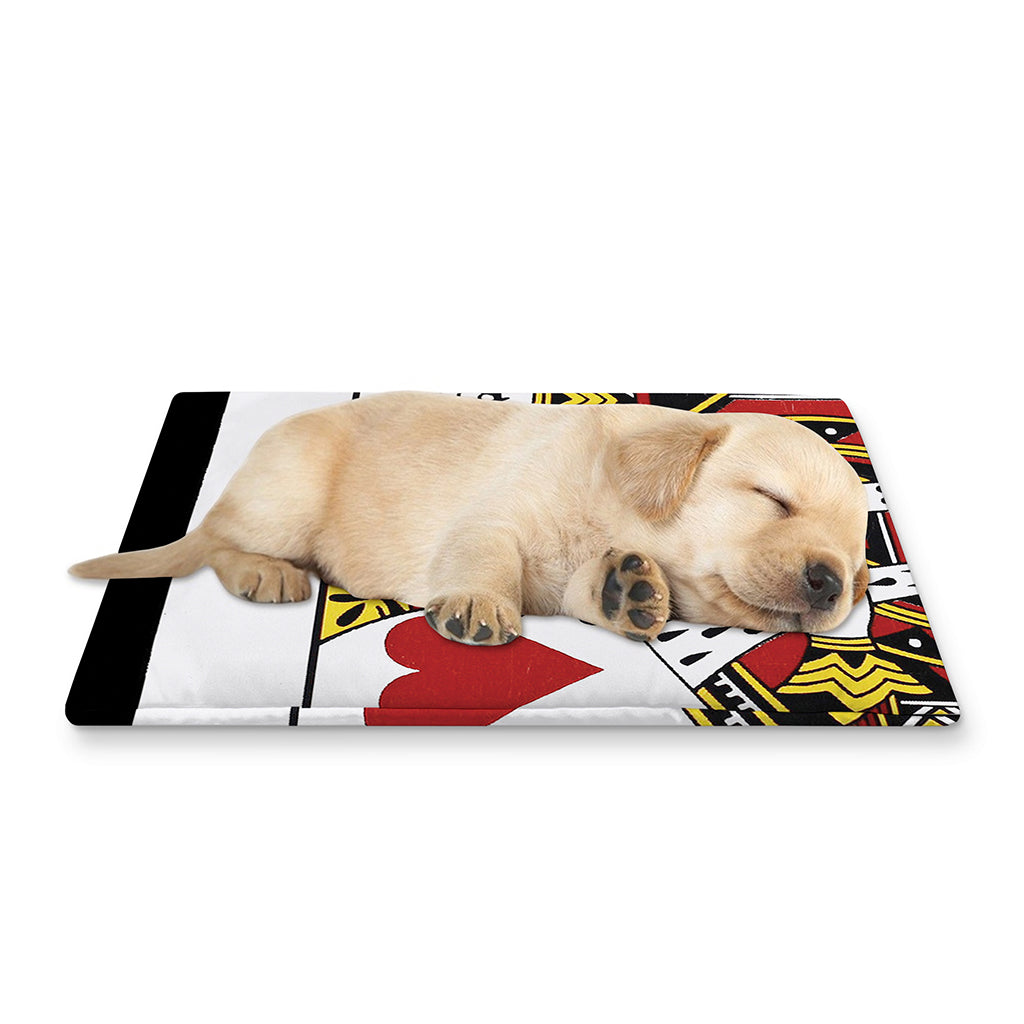 King Of Hearts Playing Card Print Pet Cooling Mat Cover