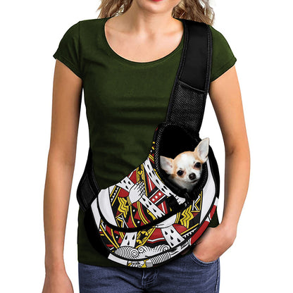 King Of Hearts Playing Card Print Pet Sling Carrier