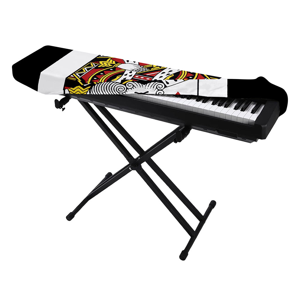 King Of Hearts Playing Card Print Piano Keyboard Cover