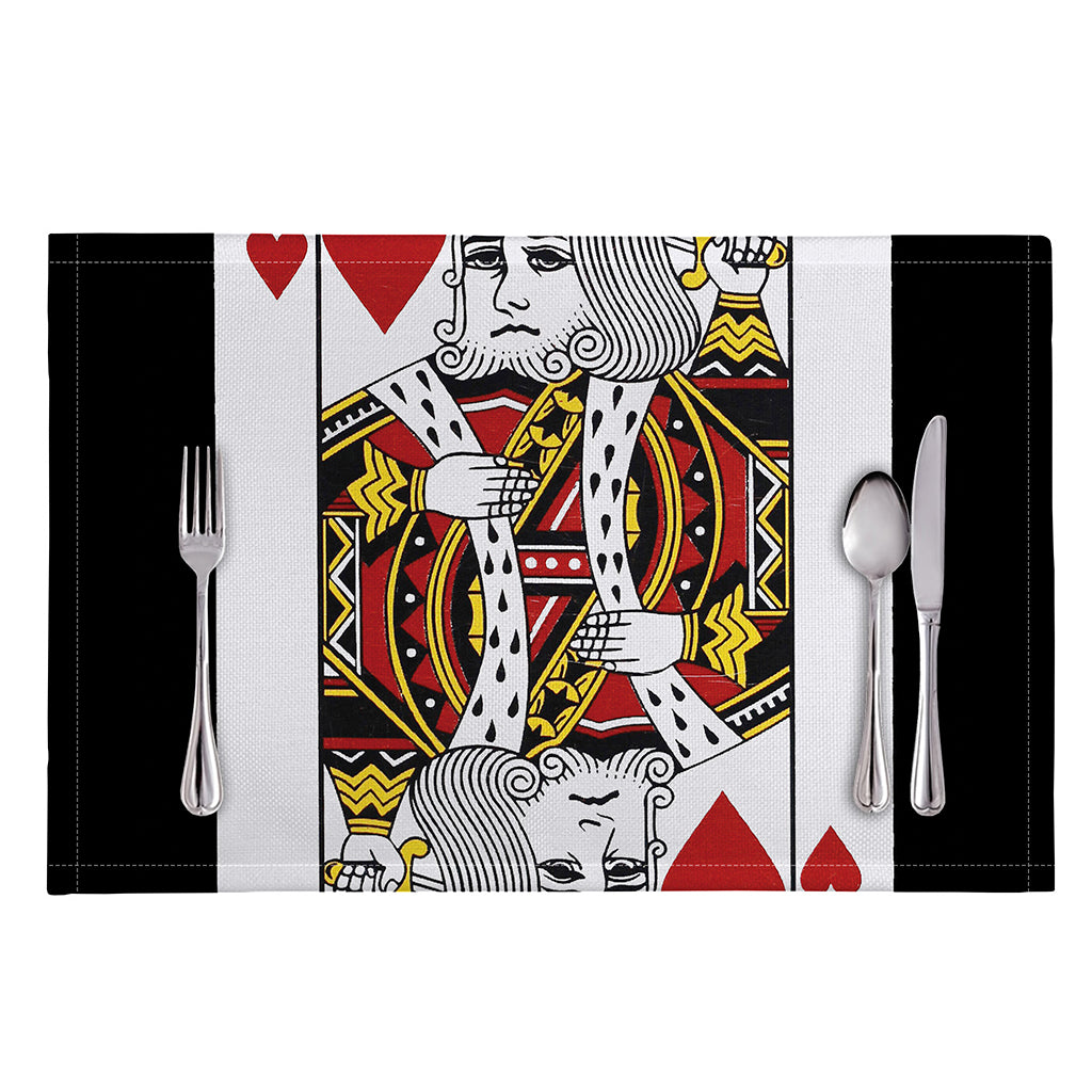 King Of Hearts Playing Card Print Placemat