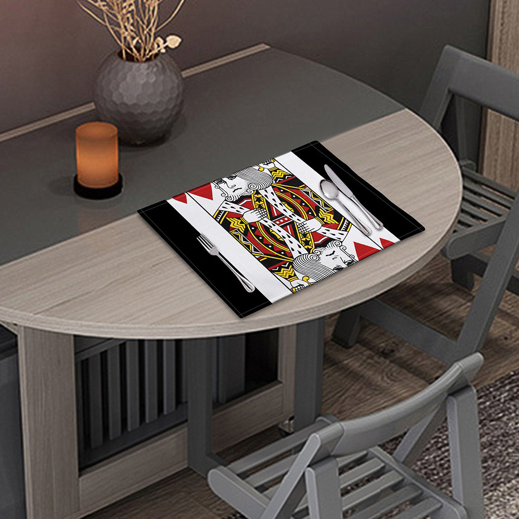King Of Hearts Playing Card Print Placemat