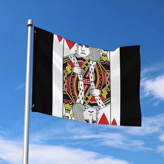 King Of Hearts Playing Card Print Polyester Flag