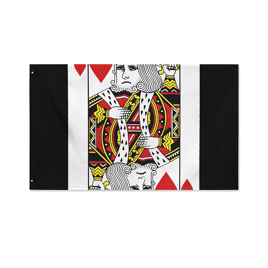 King Of Hearts Playing Card Print Polyester Flag