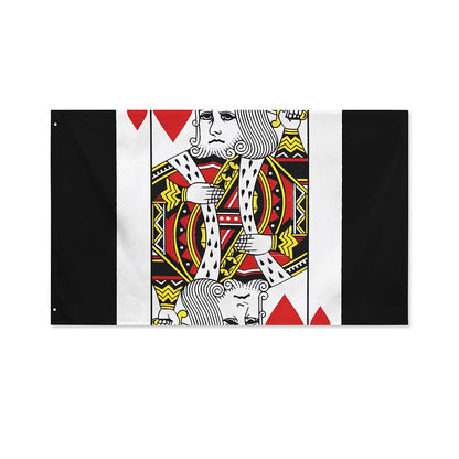 King Of Hearts Playing Card Print Polyester Flag