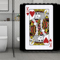 King Of Hearts Playing Card Print Polyester Shower Curtain