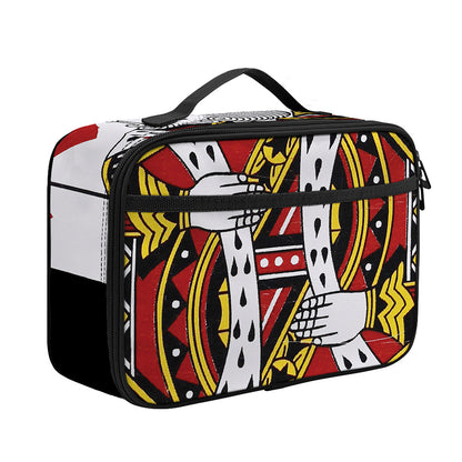 King Of Hearts Playing Card Print Portable Lunch Bag
