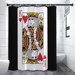 King Of Hearts Playing Card Print Premium Shower Curtain