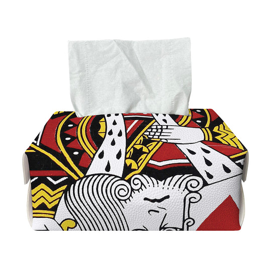 King Of Hearts Playing Card Print Rectangle Tissue Box Cover