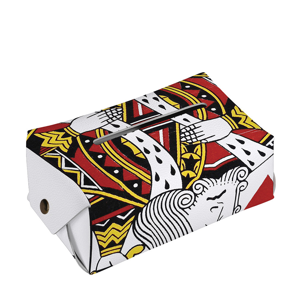 King Of Hearts Playing Card Print Rectangle Tissue Box Cover