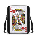 King Of Hearts Playing Card Print Rectangular Crossbody Bag