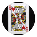 King Of Hearts Playing Card Print Round Blanket