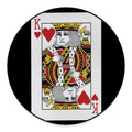 King Of Hearts Playing Card Print Round Floor Mat