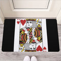 King Of Hearts Playing Card Print Rubber Doormat