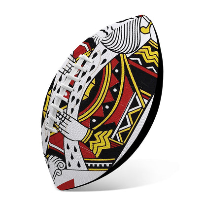 King Of Hearts Playing Card Print Rugby Ball