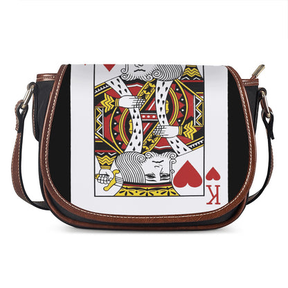King Of Hearts Playing Card Print Saddle Bag