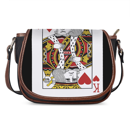 King Of Hearts Playing Card Print Saddle Bag