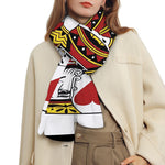 King Of Hearts Playing Card Print Scarf