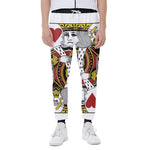 King Of Hearts Playing Card Print Scuba Joggers