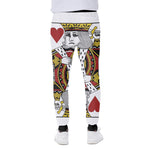 King Of Hearts Playing Card Print Scuba Joggers