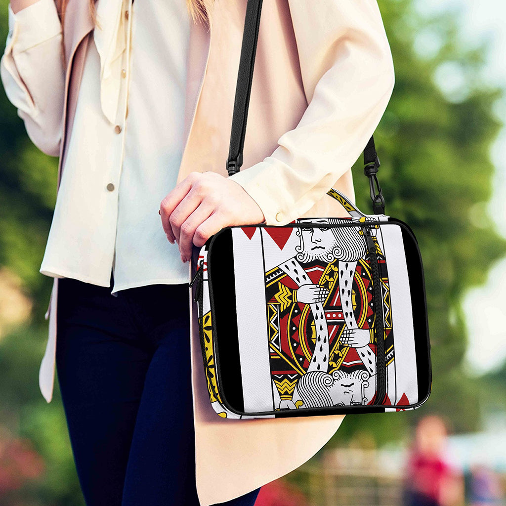 King Of Hearts Playing Card Print Shoulder Strap Bible Bag