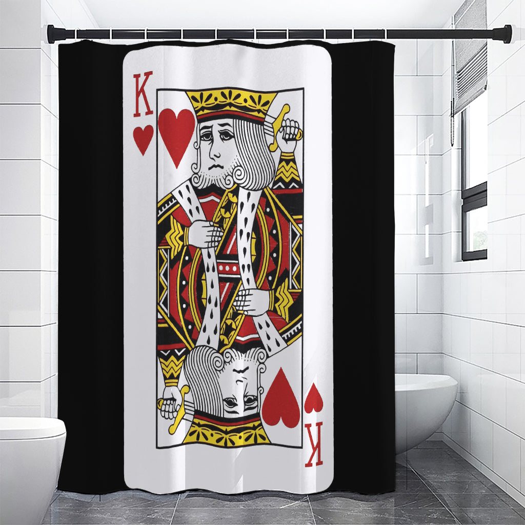King Of Hearts Playing Card Print Shower Curtain