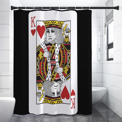 King Of Hearts Playing Card Print Shower Curtain