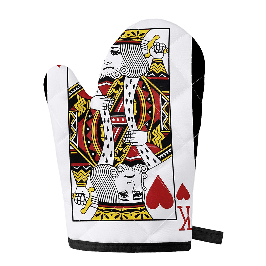 King Of Hearts Playing Card Print Single Oven Mitt