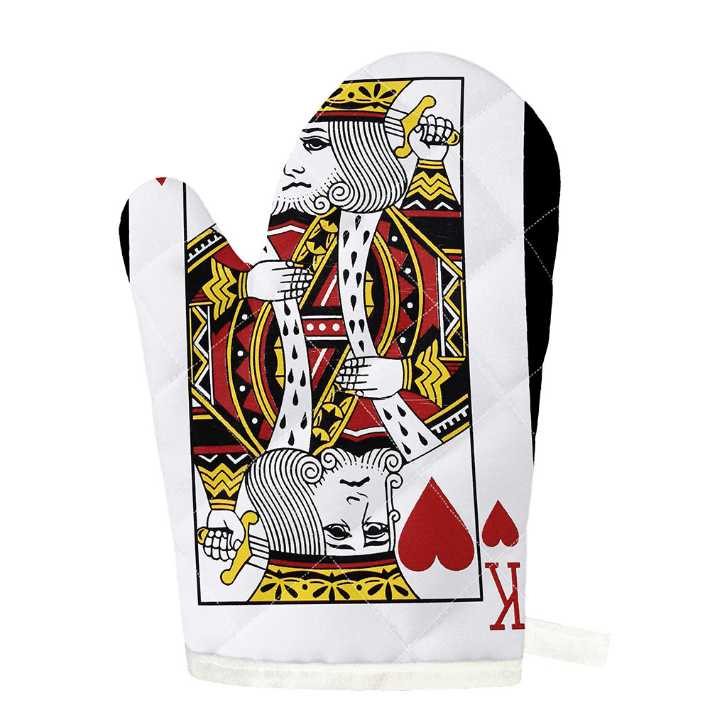 King Of Hearts Playing Card Print Single Oven Mitt