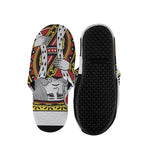 King Of Hearts Playing Card Print Slippers