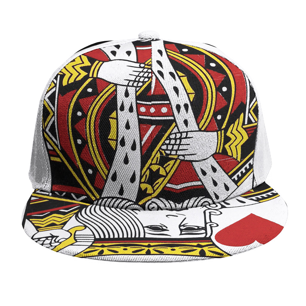 King Of Hearts Playing Card Print Snapback Cap