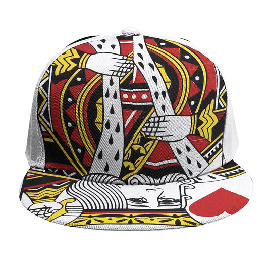 King Of Hearts Playing Card Print Snapback Cap