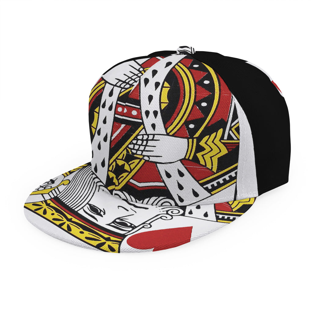 King Of Hearts Playing Card Print Snapback Cap