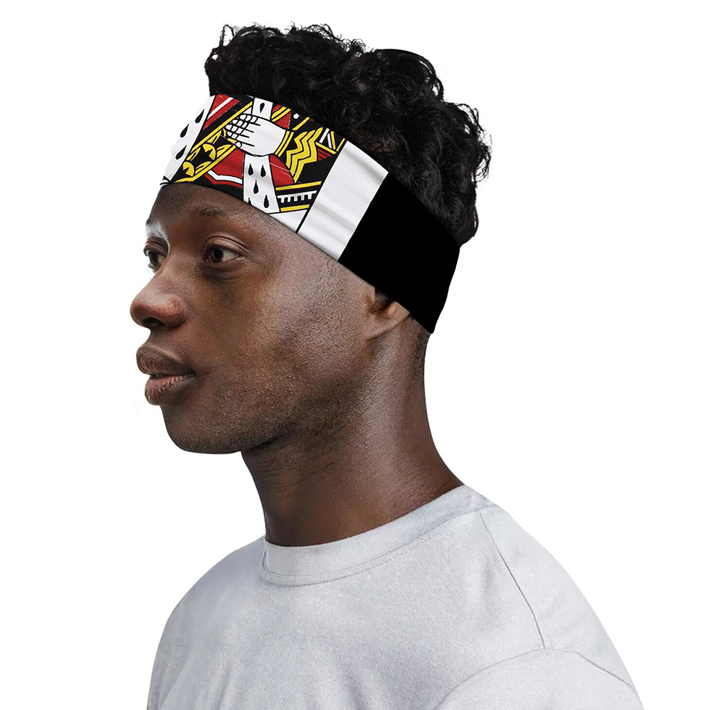 King Of Hearts Playing Card Print Sports Headband
