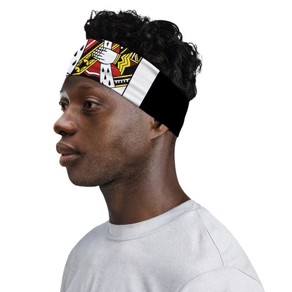 King Of Hearts Playing Card Print Sports Headband