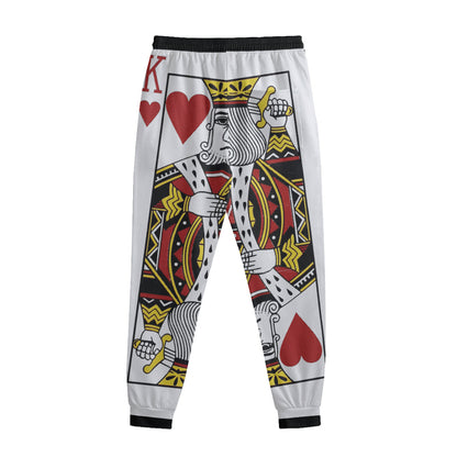 King Of Hearts Playing Card Print Sweatpants