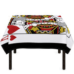 King Of Hearts Playing Card Print Tablecloth