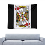 King Of Hearts Playing Card Print Tapestry