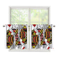 King Of Hearts Playing Card Print Tier Curtains