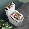 King Of Hearts Playing Card Print Toilet Lid And Tank Cover Set