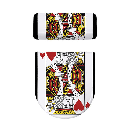 King Of Hearts Playing Card Print Toilet Lid And Tank Cover Set