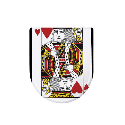 King Of Hearts Playing Card Print Toilet Lid Cover