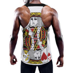 King Of Hearts Playing Card Print Training Tank Top
