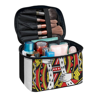 King Of Hearts Playing Card Print Travel Makeup Bag