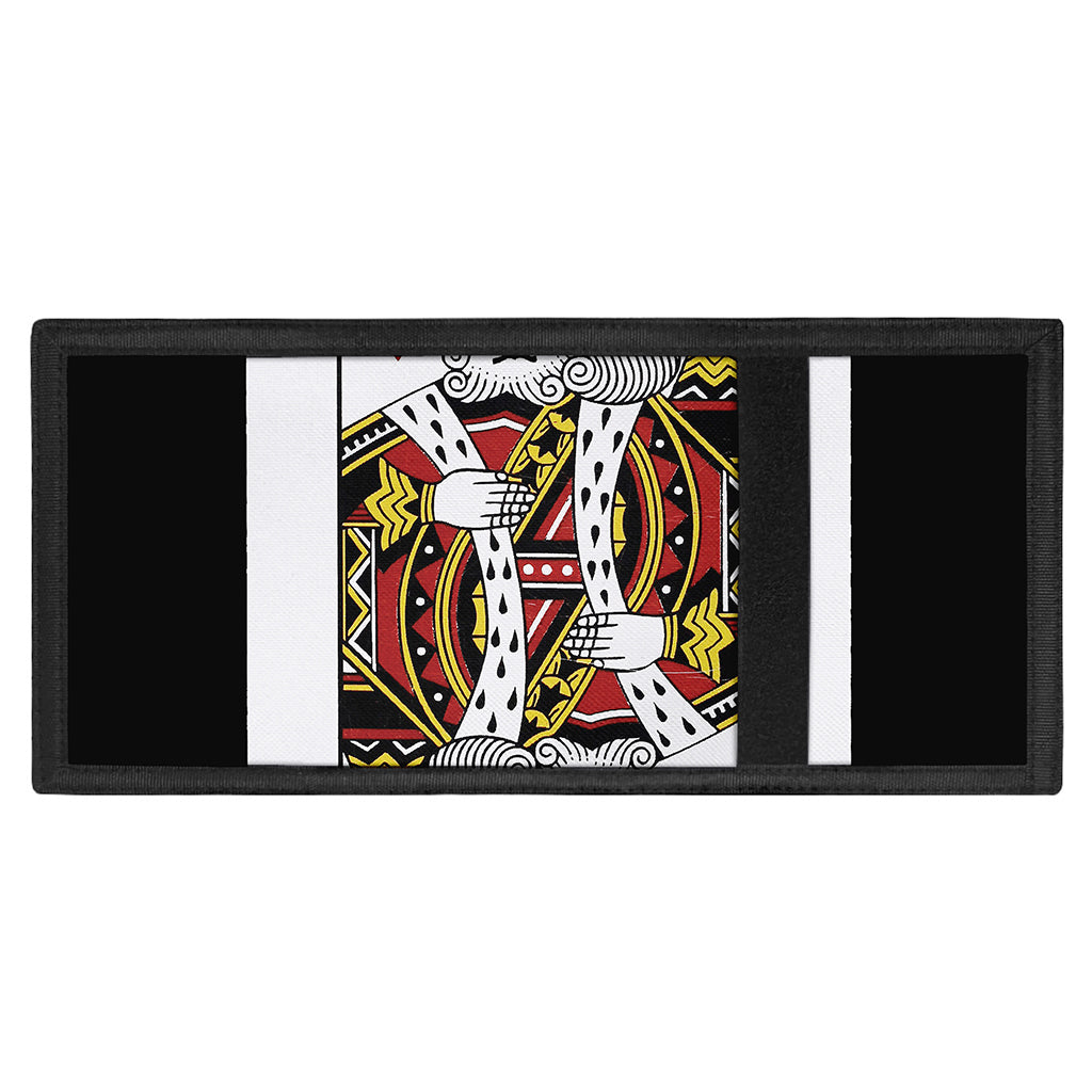 King Of Hearts Playing Card Print Trifold Wallet