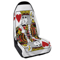 King Of Hearts Playing Card Print Waterproof Car Seat Cover