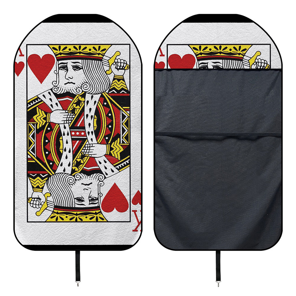King Of Hearts Playing Card Print Waterproof Car Seat Cover