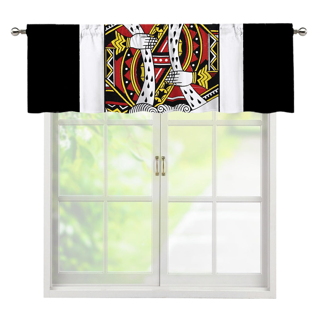 King Of Hearts Playing Card Print Window Valance