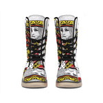 King Of Hearts Playing Card Print Winter Boots