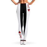 King Of Hearts Playing Card Print Women's Leggings