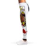 King Of Hearts Playing Card Print Women's Leggings